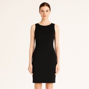 St. JOHN - Classic Black Sleeveless Sheath Dress